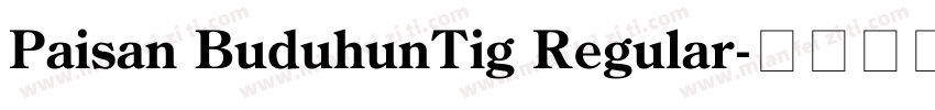 Paisan BuduhunTig Regular字体转换